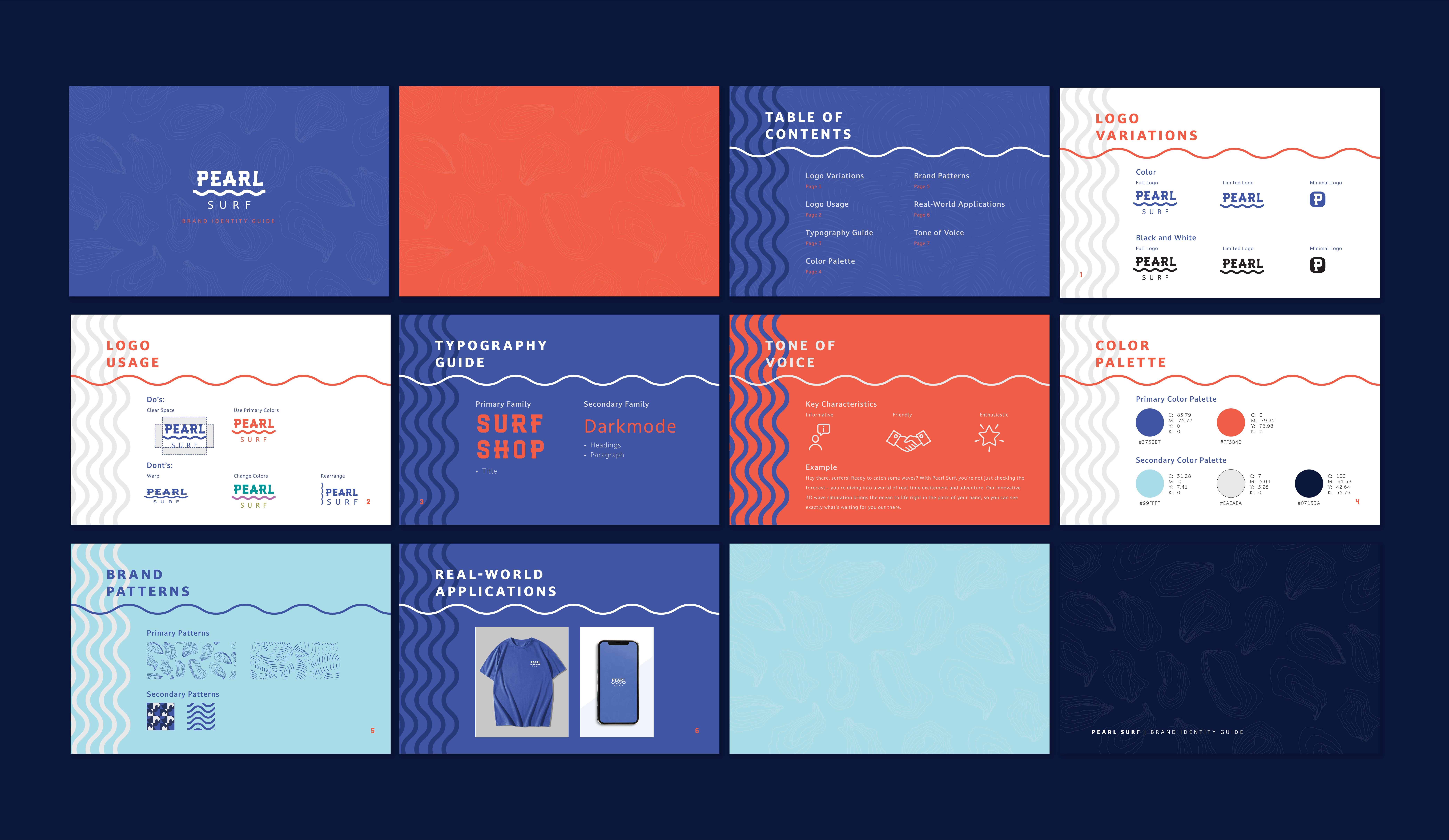 Pearl Surf Brand Booklet Pages