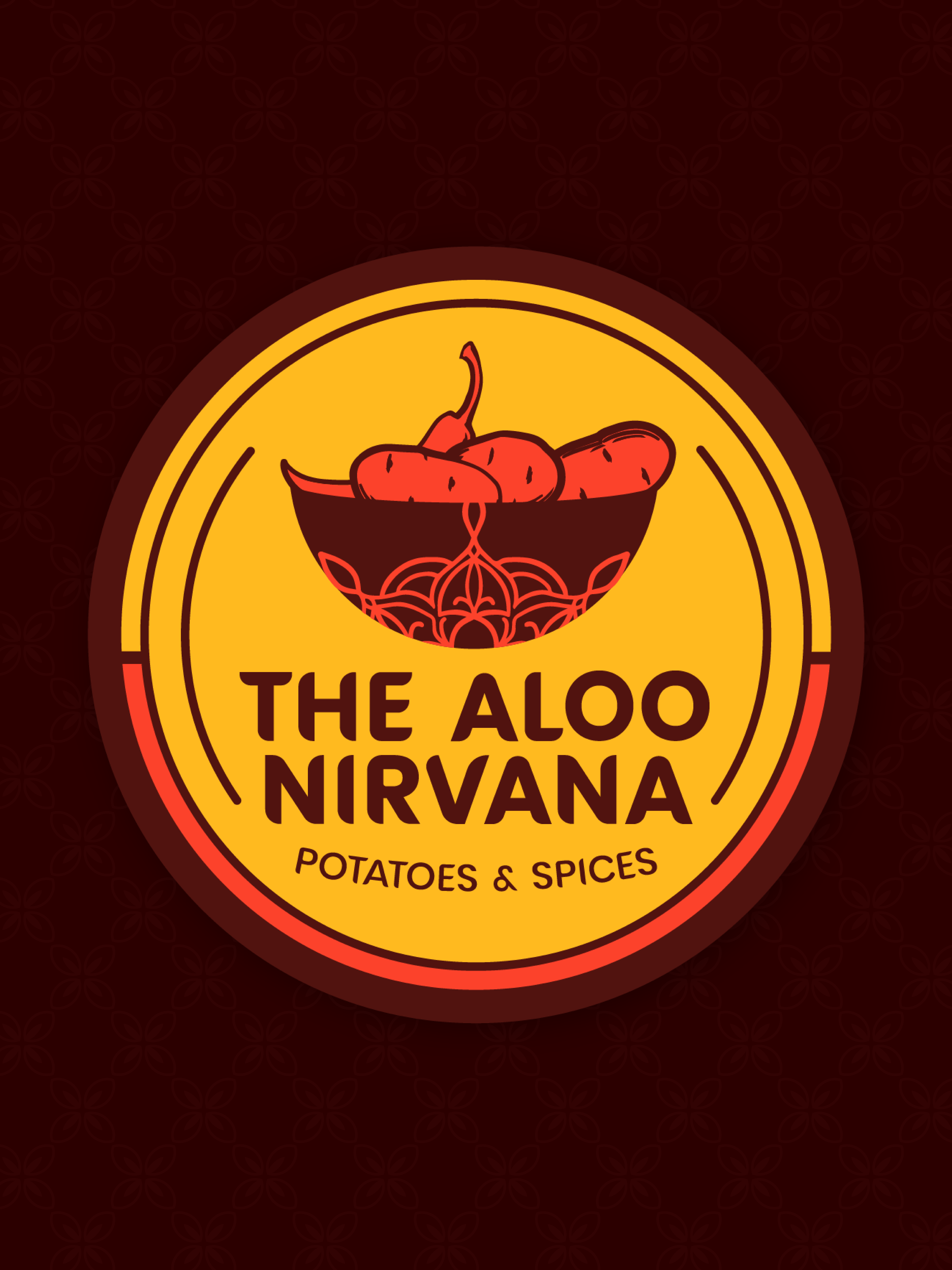 Aloo Nirvana Logo Badge