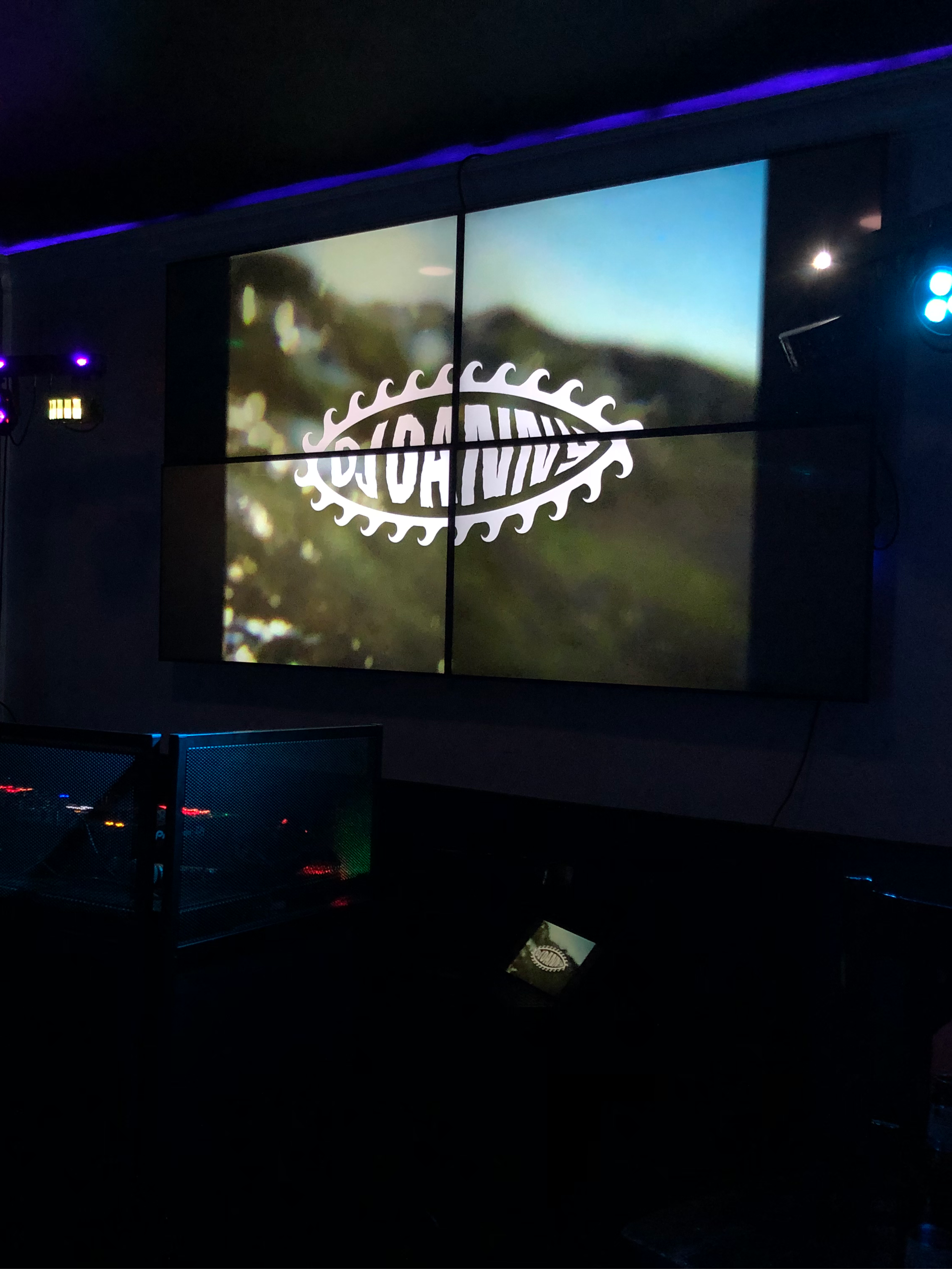 DJ Danny Logo on large club screen