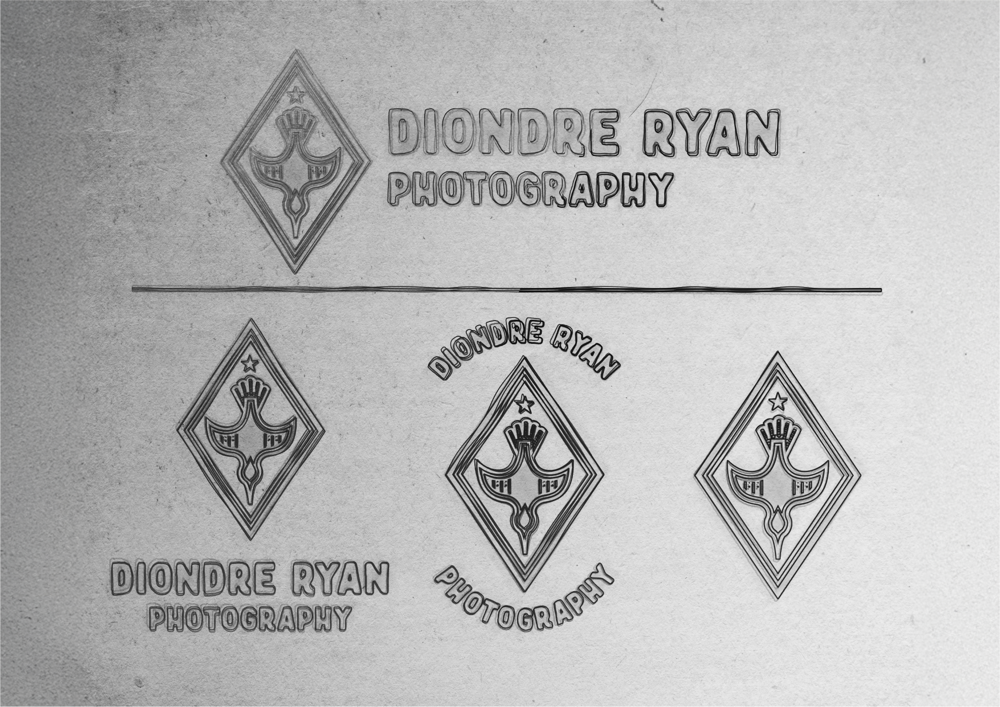 Diondre Ryan Logos on Sketched Out Mockup